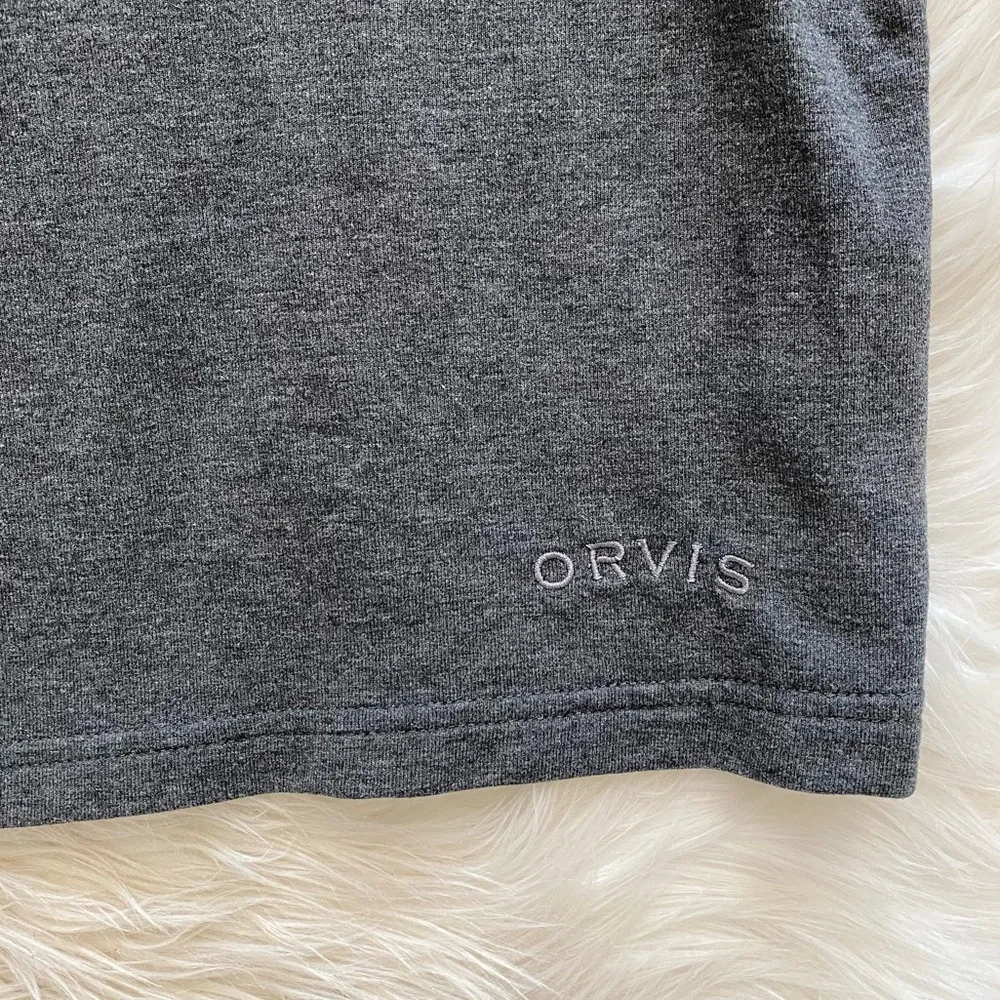 Orvis Gray Blue Long Sleeve Basic Baseball Tee Shirt - Picture 5 of 9